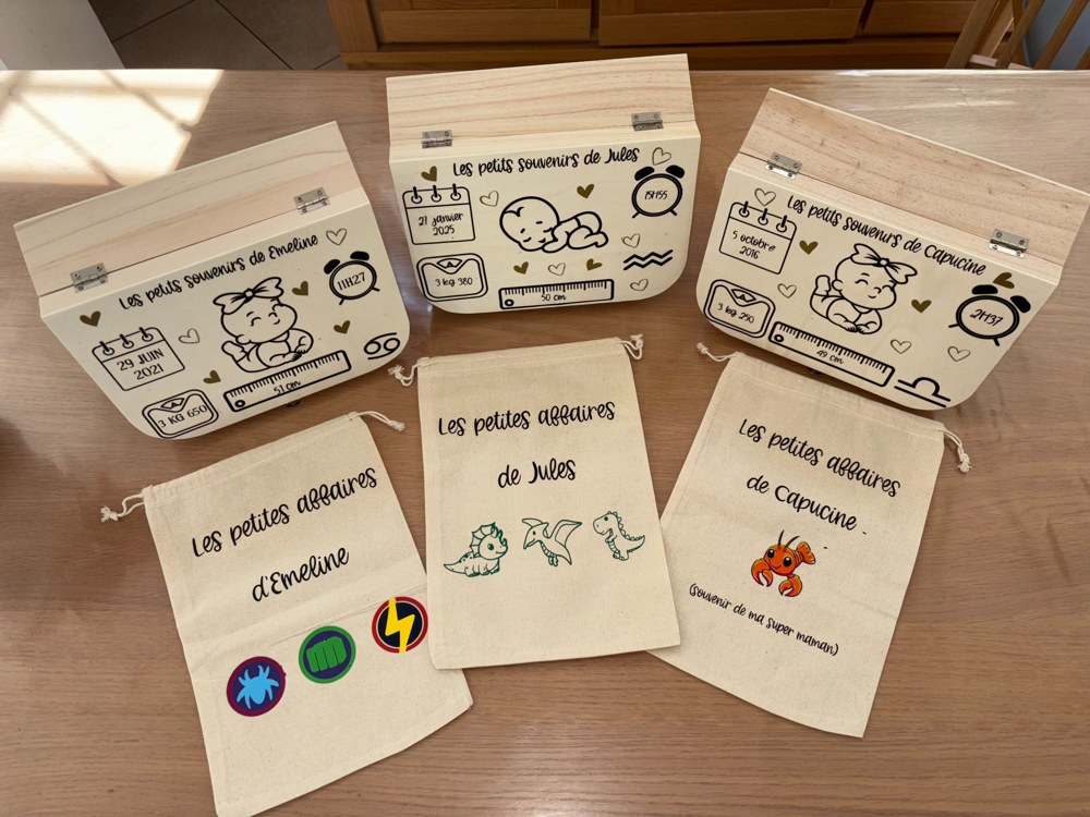 Boîtes & coffrets de naissance — Petit Pois & Création
