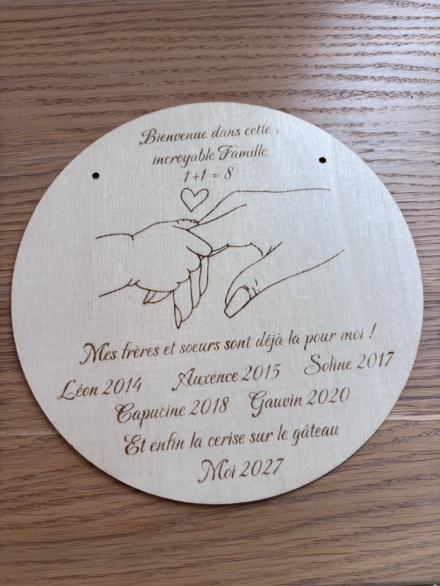 Plaque d’annonce de naissance