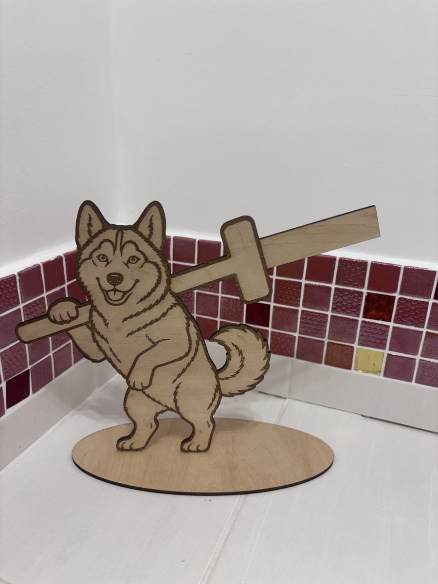 Porte-rouleau en bois · Husky