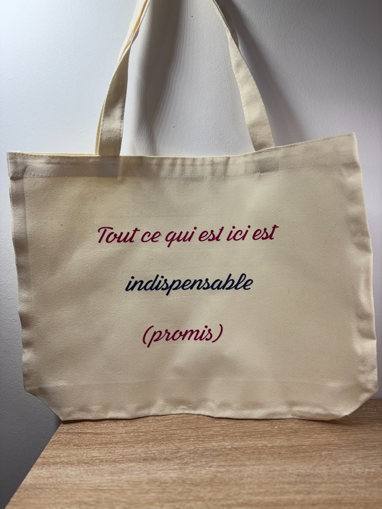 Tote bag à message créé par Petit Pois et Création